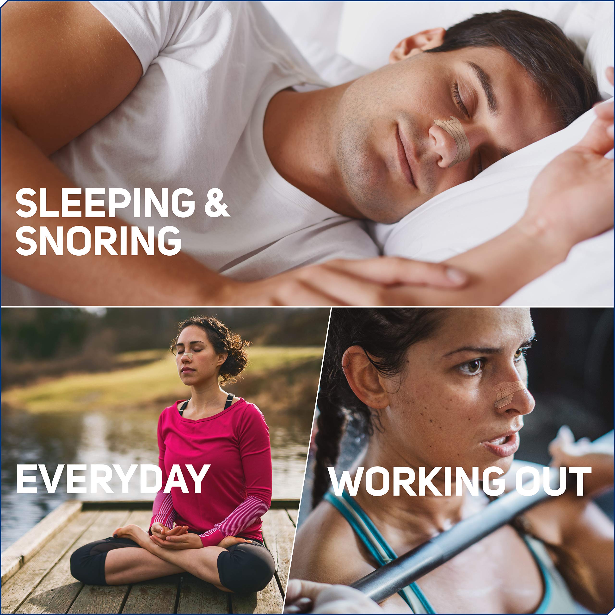 Clear Passage Nasal Strips Extra Strength, Tan, 26 Count | Works Instantly to Improve Sleep, Reduce Snoring, & Relieve Nasal Con