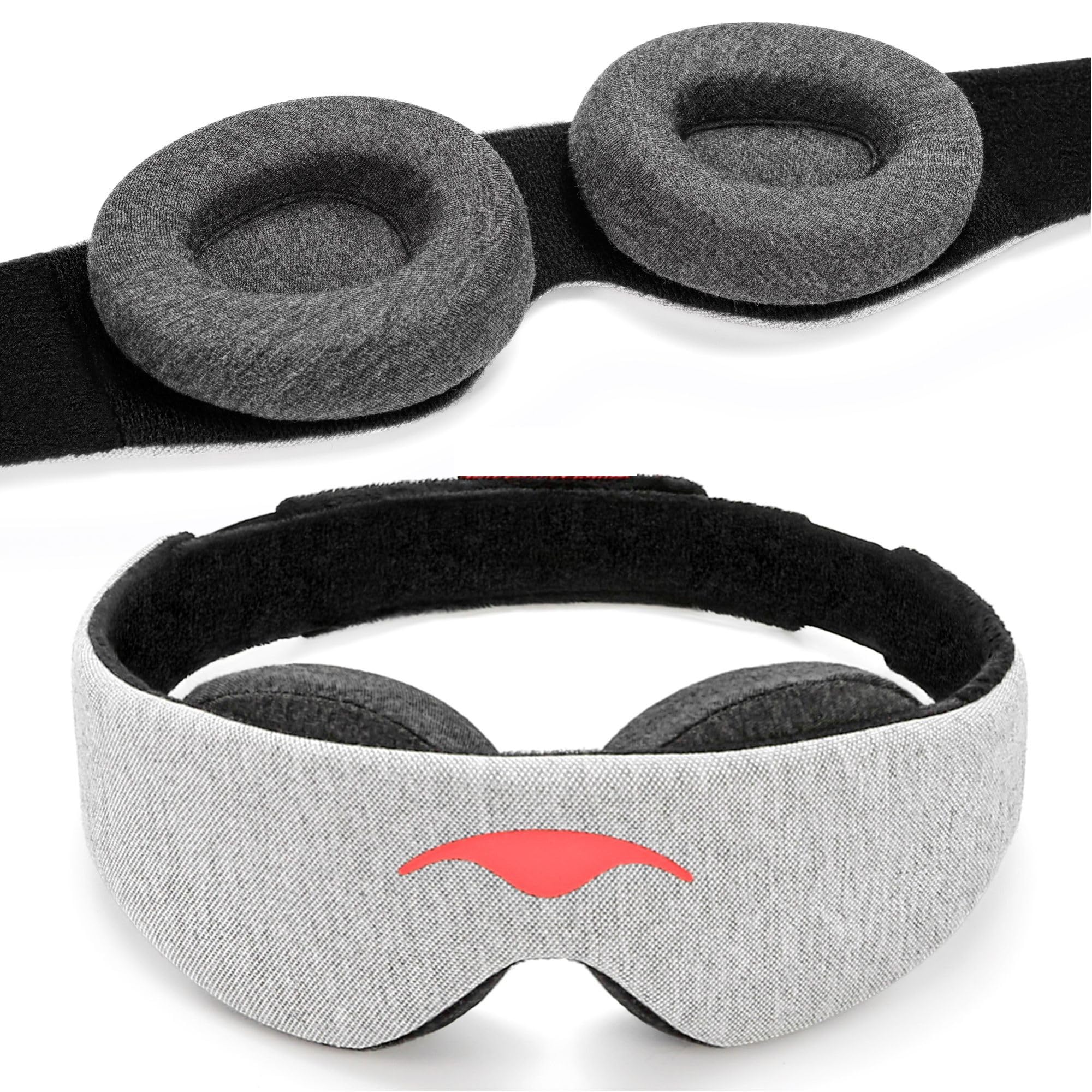 Manta Sleep Mask - 100% Light Blocking Eye Mask, Zero Eye Pressure, Comfortable & Adjustable Sleeping Mask for Women Men, Perfec