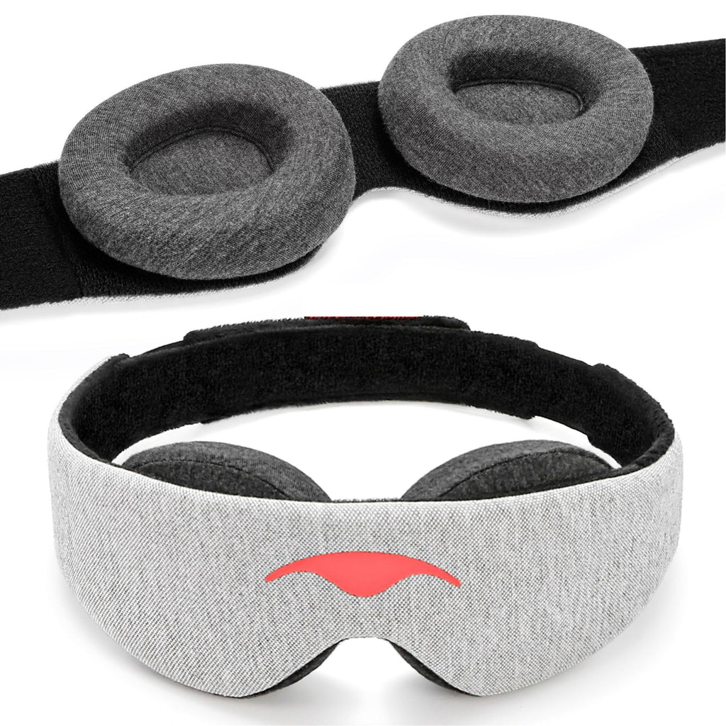 Manta Sleep Mask - 100% Light Blocking Eye Mask, Zero Eye Pressure, Comfortable & Adjustable Sleeping Mask for Women Men, Perfec