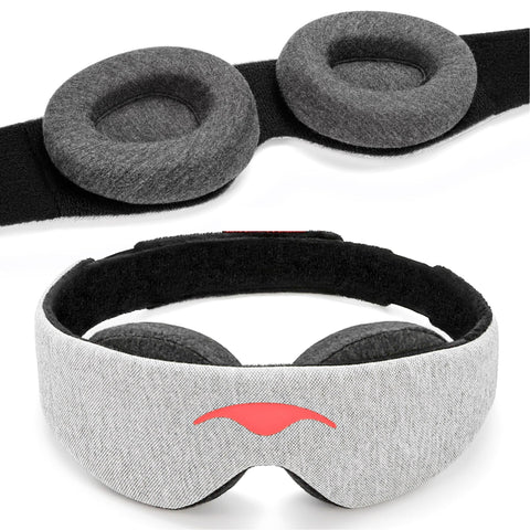 Manta Sleep Mask - 100% Light Blocking Eye Mask, Zero Eye Pressure, Comfortable & Adjustable Sleeping Mask for Women Men, Perfec