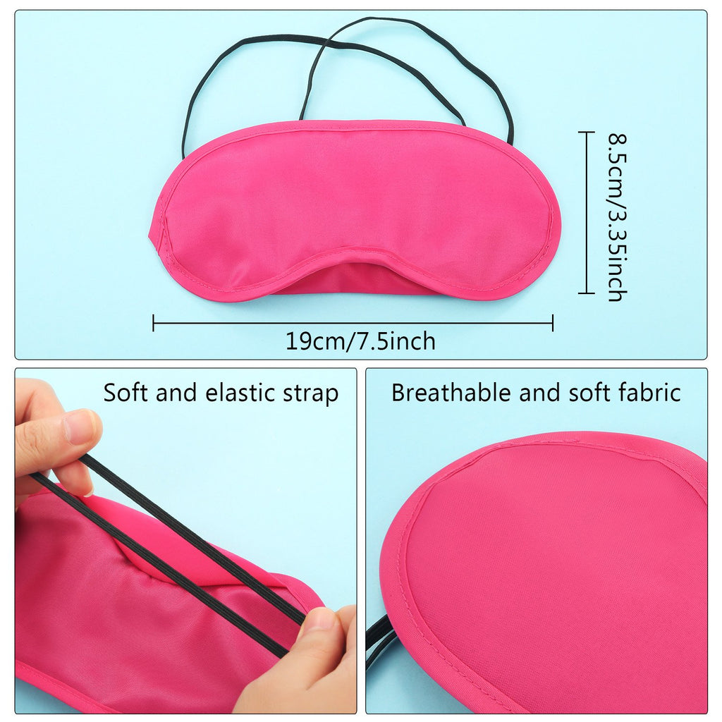 30 Pieces Blindfold Eye Cover Sleep Mask for Games Party Sleeping Travel with Nose Pad and Adjustable Strap (Multicolored)