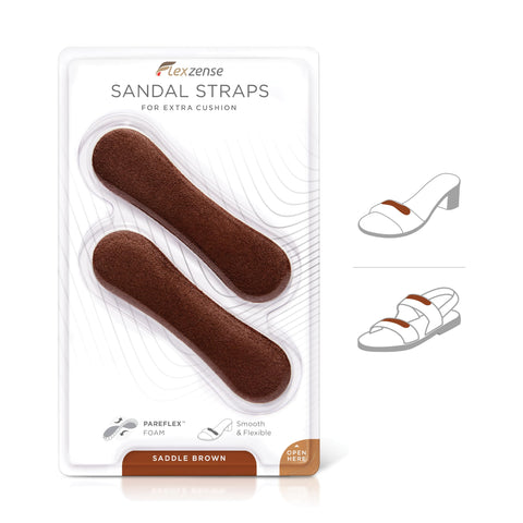 FLEXZENSE Sandal Straps | Comfort and Guard Against Any Tough Straps | 1 Pair (Saddle Brown)