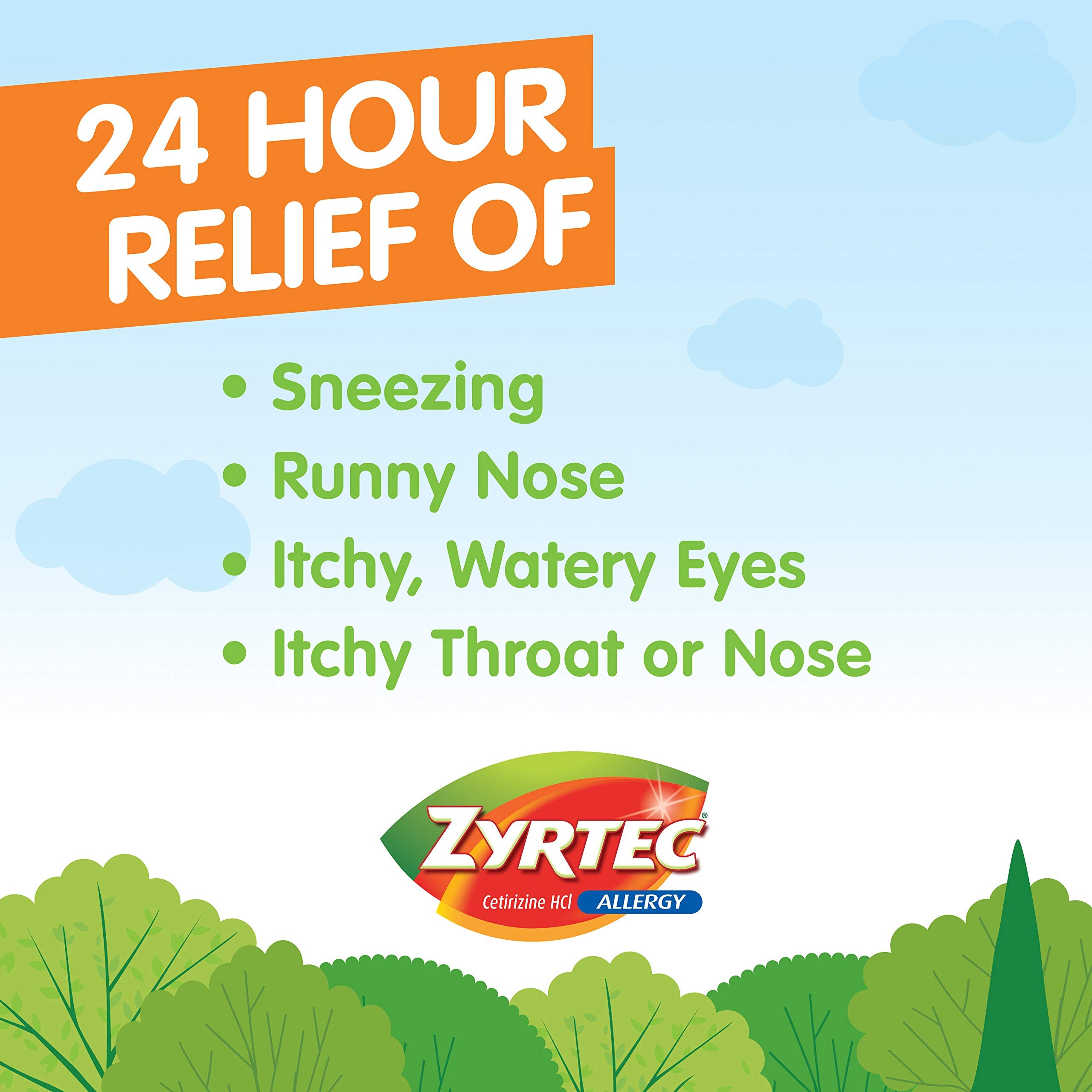 Zyrtec 24 HR Indoor & Outdoor Allergy Liquid Gels Capsules, Cetirizine HCI Antihistamine, 40 ct