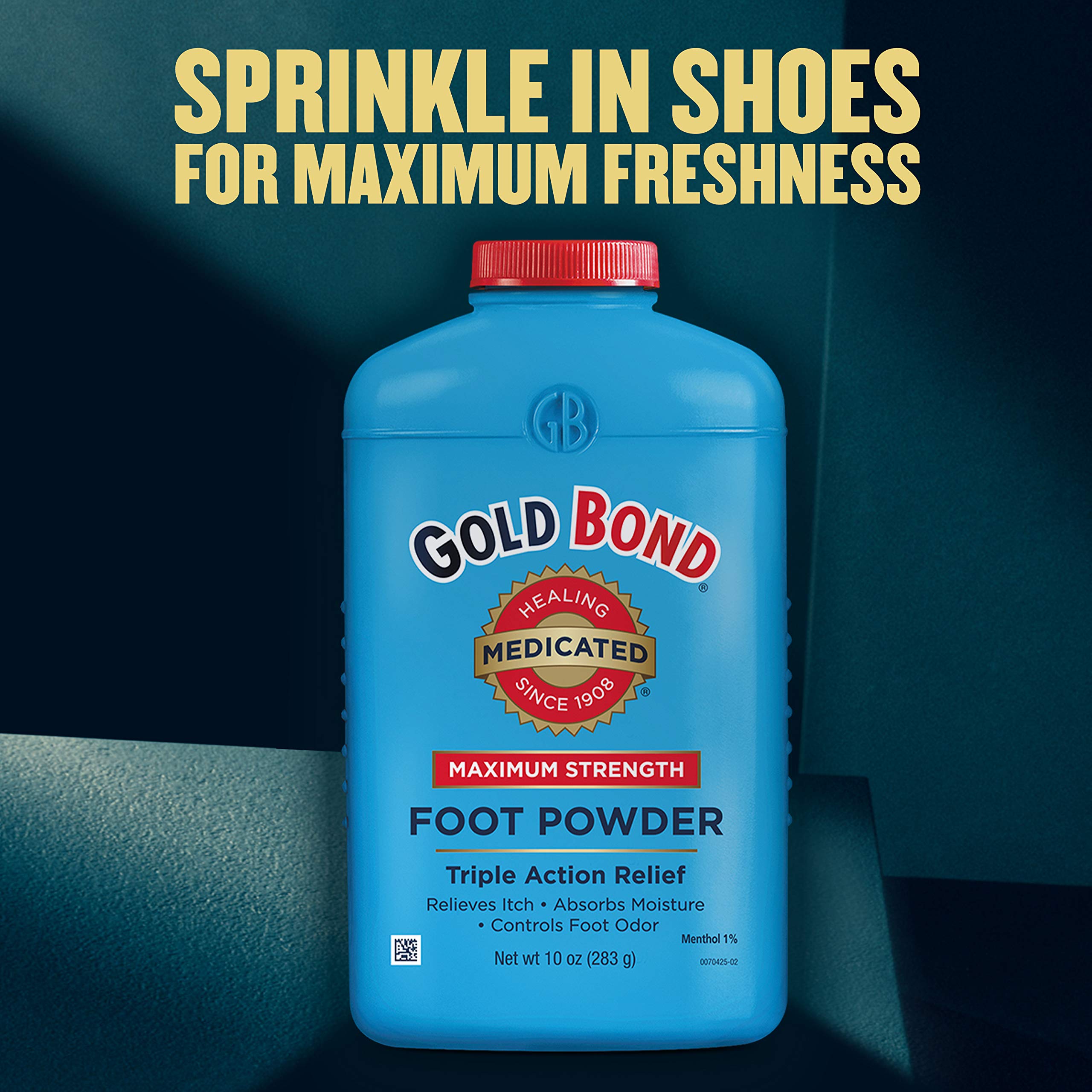 Gold Bond Medicated Foot Powder 10 oz., Maximum Strength Odor Control & Itch Relief