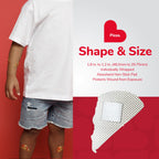 BioSwiss Bandages, Pizza Shaped Self Adhesive Bandages, Latex Free Sterile Wound Care, Fun First Aid Kit Supplies for Kids, 24 C