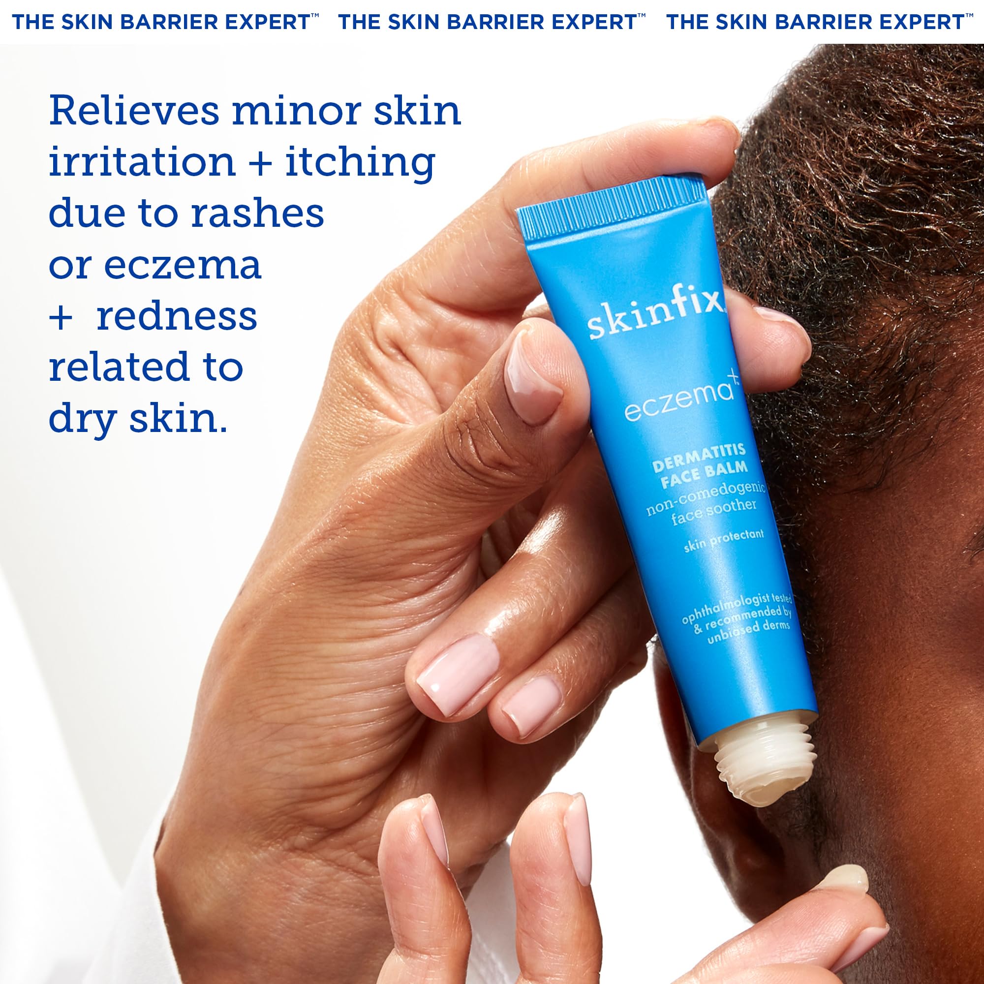Skinfix Eczema+ Dermatitis Face Balm: Target Facial Dermatitis, Eczema & Dry Skin Patches, Concentrated Balm That Leaves Irritat