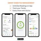 DARIO Smart Glucose Monitor Kit | Test Blood Sugar Levels & Manage Diabetes, Testing Kit Includes: Glucometer with 25 Strips, 10