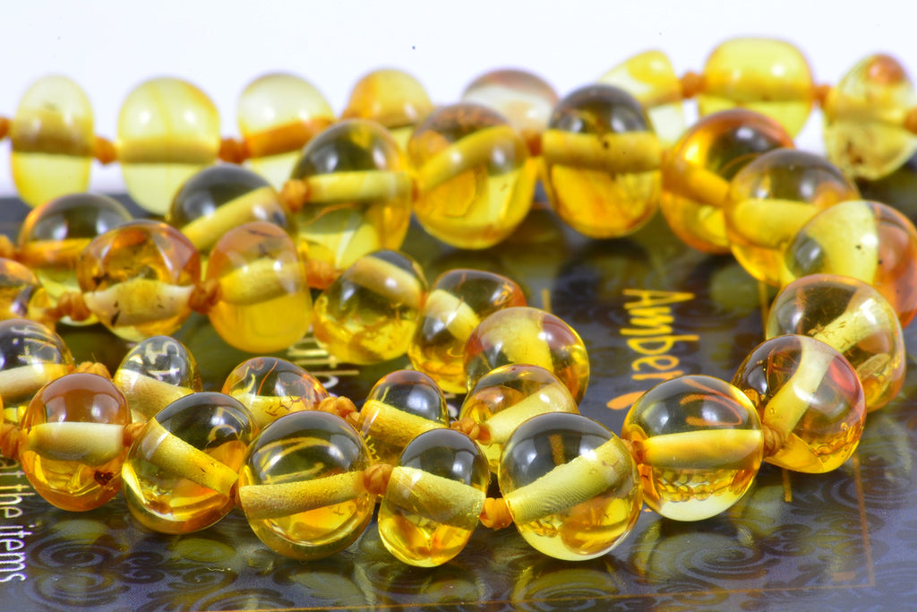 Baltic Amber Necklace for Adult - Natural Amber from Baltic Region, Genuine Amber (19.7 inch, Honey)