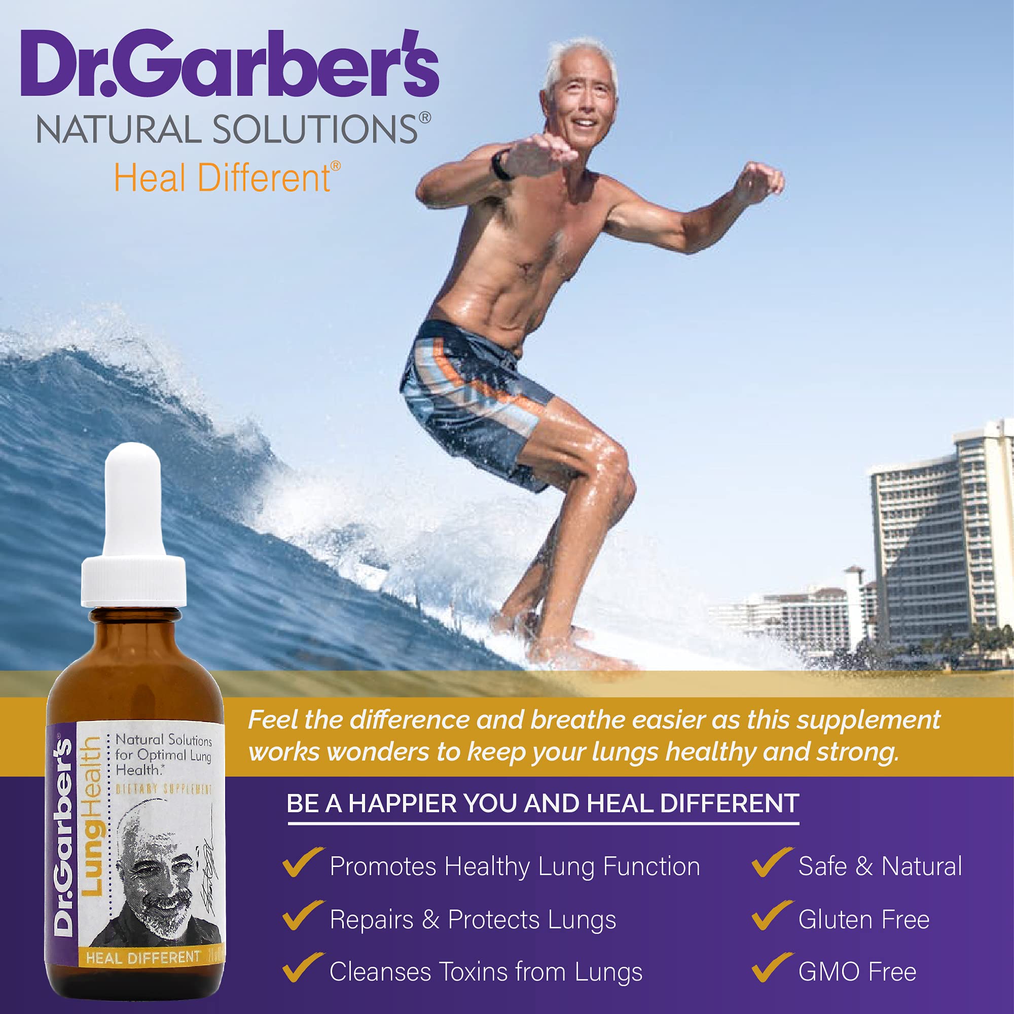 Dr. Garbers Natural Solutions Lung Health Oral Drops - Gemmotherapy Liquid Supplement to Protect & Cleanse Lungs, Repair Damage