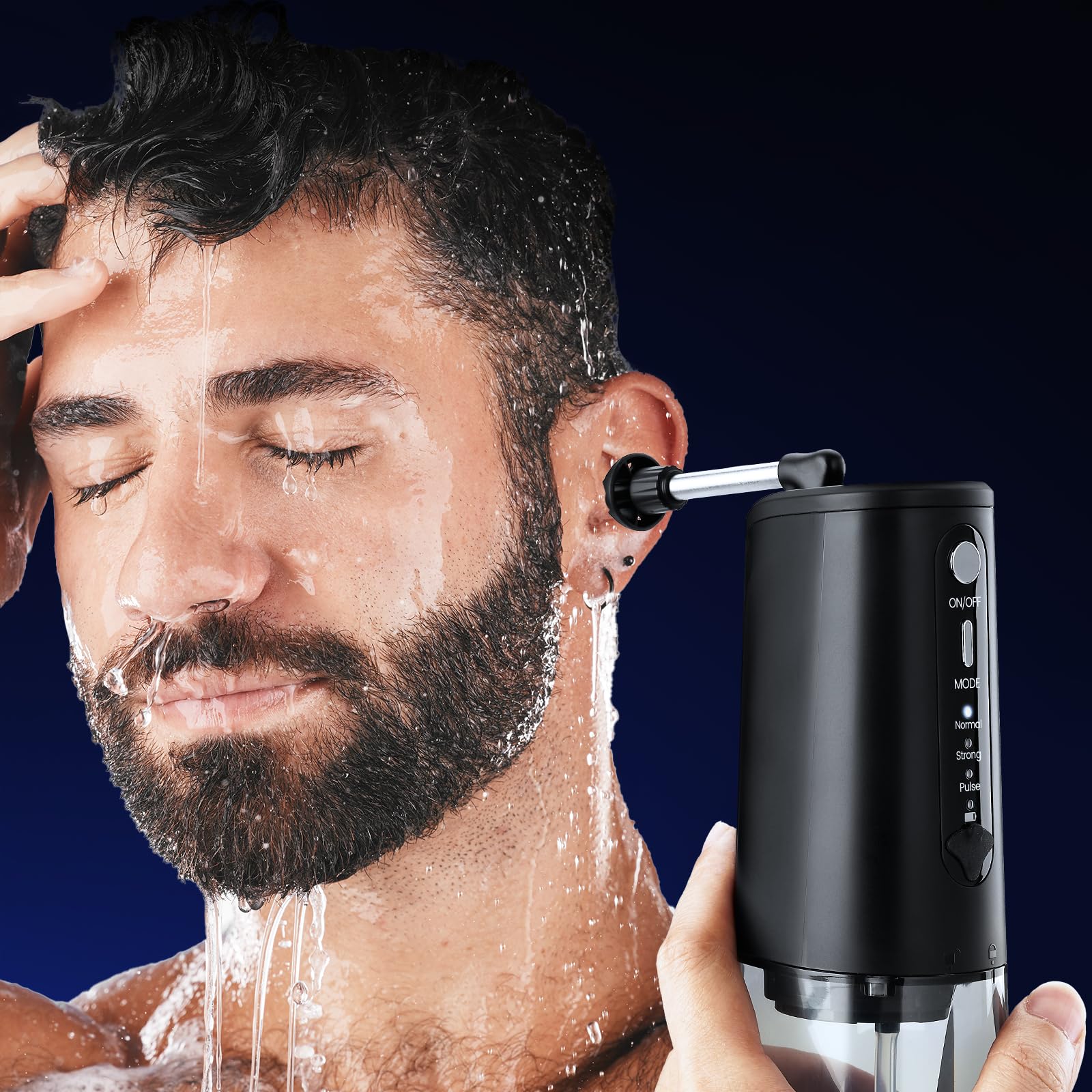 YNN Ear Wax Removal,350ml Tank 8 Reusable earplug Tips 5-Fold Jet Stream 3 Mode Safe & Effective Water Powered Ear Cleaner Elect
