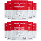 Eldoncard Blood Typing Kit, 10 Test Pack, Rapid Blood Typing Kit, Know Your Blood Type, Accurate Home Blood Type Test Kit, Deter