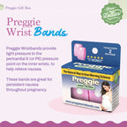 Three Lollies Preggie Gift Box - Natural, Pregnancy Nausea Relief Essentials with Anti-Sickness Lozenges, Hydration Packets, Gin