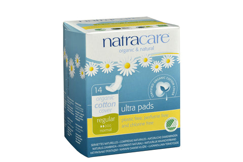 Natracare Ultra Pads w/Wings - Regular - 14 Count
