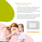 Smith & Nephew 7133 PRIMAPORE Peripheral IV Adhesive Dressing, Adhesive Non-Woven Island Dressing, Pack of 100