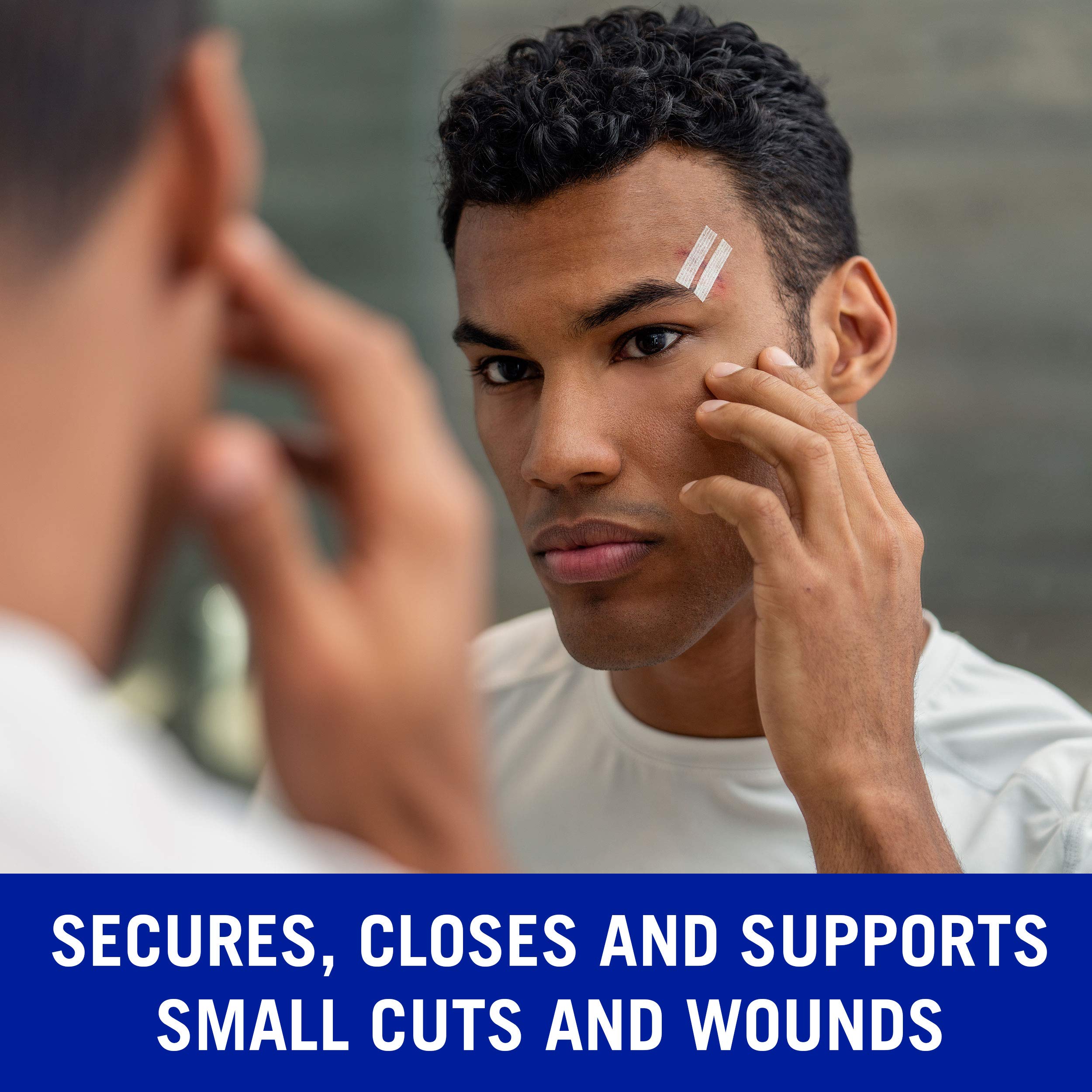 Nexcare Steri-Strip Wound Closure, Breathable Strips Hold Small Wounds Firmly Closed, Great After Sutures or Staples - 18 Wound
