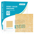 OPTITEKNIK Manuka Honey Gauze Dressing 2x2 Pack of 10, Manuka Honey Wound Care Bandage for Cuts, Scalds and Burns, Wound Dressin