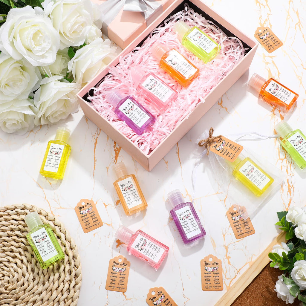 Frienda 24 Set Christian Hand Sanitizer Gift Set Bible Verse Travel Size Hand Sanitizer Christian Gift Bulk for Church Mini Hand