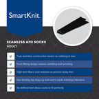 SMARTKNIT Adult AFO Interface Seamless Sensitivity Socks (Black, Regular)