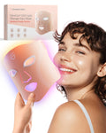 Groomie GlowUp LED Light Therapy Face Mask, 6 Light Modes for Skin Care