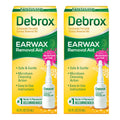 Debrox Ear Wax Removal Drops, Gentle Microfoam Ear Wax Remover, 0.5 Fl Oz, 2 Pack