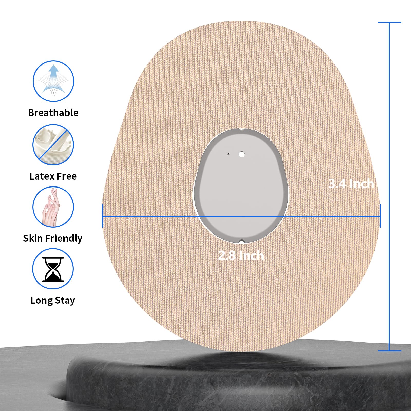 Adhesive Patches for Dexcom G7-40 Pack Waterproof Adhesive Patches for G7,CGM Protector,Pre-Cut Adhesive Tape (Tan)