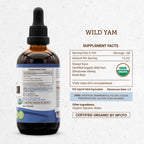 Secrets of the Tribe Wild Yam Alcohol-Free USDA Organic Tincture (Glycerite) Responsibly farmed Wild Yam (Dioscorea Villosa) Dri