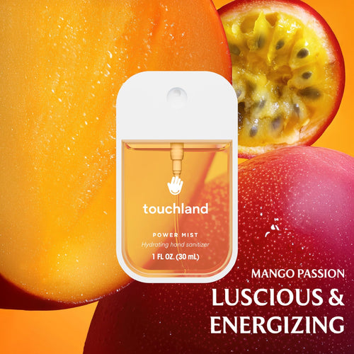 Touchland Power Mist Hydrating Hand Sanitizer Spray, TROPICAL Trio Set (Mango Passion, Beach Coco, Watermelon), 1 FL. OZ. Travel