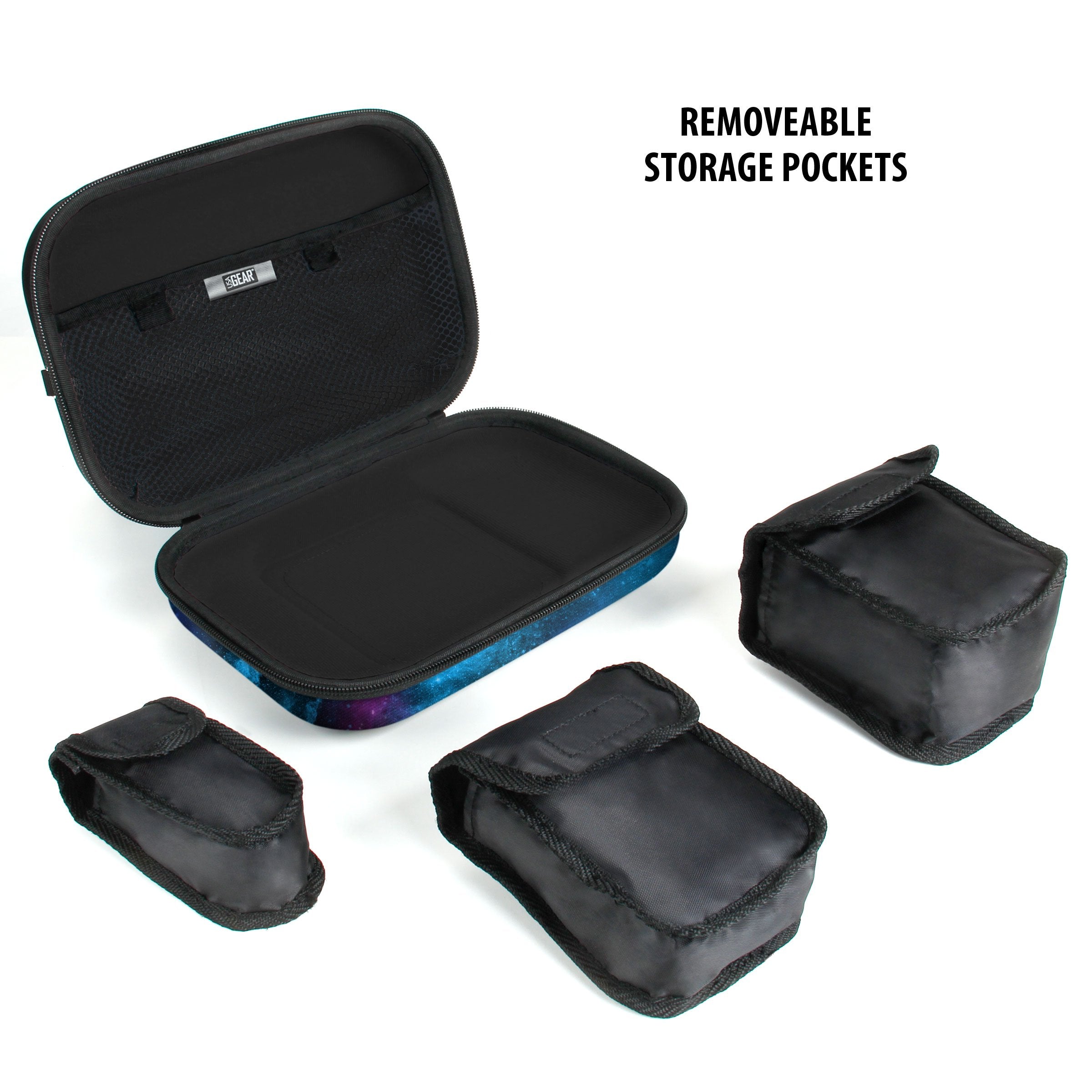 USA GEAR Diabetic Supplies Travel Case with 3 Removable Pouches, Hard Shell Protection - Diabetes Travel Case to Carry Glucose M