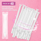 Nieteyrue (40 Packs) Disposable Vaginial Applicators Individually Wrapped Hygienic Fit to Size 00 Cap-sules and Many Shapes of S