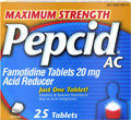 Maximum Strength Pepcid AC Tablets, 25 Count (Pack of 2)