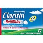 Claritin RediTabs 12 Hour Allergy Medicine, Non-Drowsy Prescription Strength Allergy Relief, Loratadine Antihistamine Tablets, 3