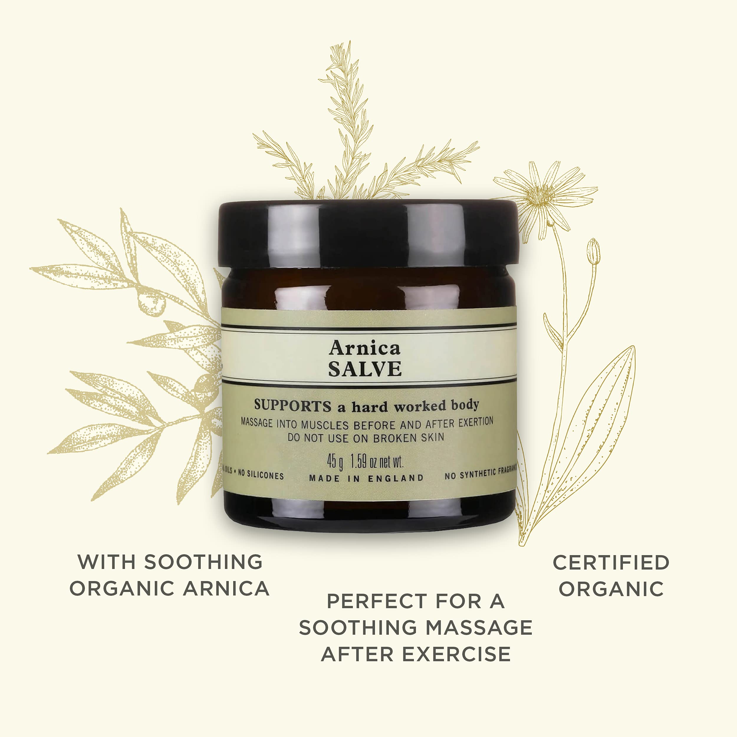 Neals Yard Arnica Salve with Nourishing Oils & Soothing Beeswax for Sore Muscles, Aches & Stiffness, Vegetarian Approved, Cruel