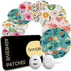 Flower Dexcom G7 Over Patches, Amolyfe 20-Pack Dexcom Stelo Adhesive Patches Waterproof Bump-Proof with 2 Hard Caps and Storage 