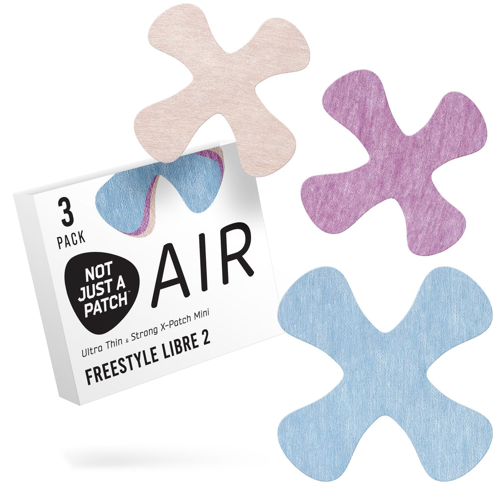 Not Just A Patch Air X-Mini Adhesive Patch for Freestyle Libre 2 (3 Pack) - Water-Resistant, Breathable Sensor Covers - 14-Day H