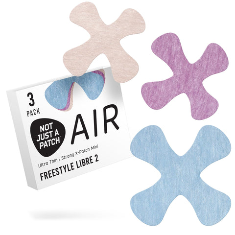 Not Just A Patch Air X-Mini Adhesive Patch for Freestyle Libre 2 (3 Pack) - Water-Resistant, Breathable Sensor Covers - 14-Day H