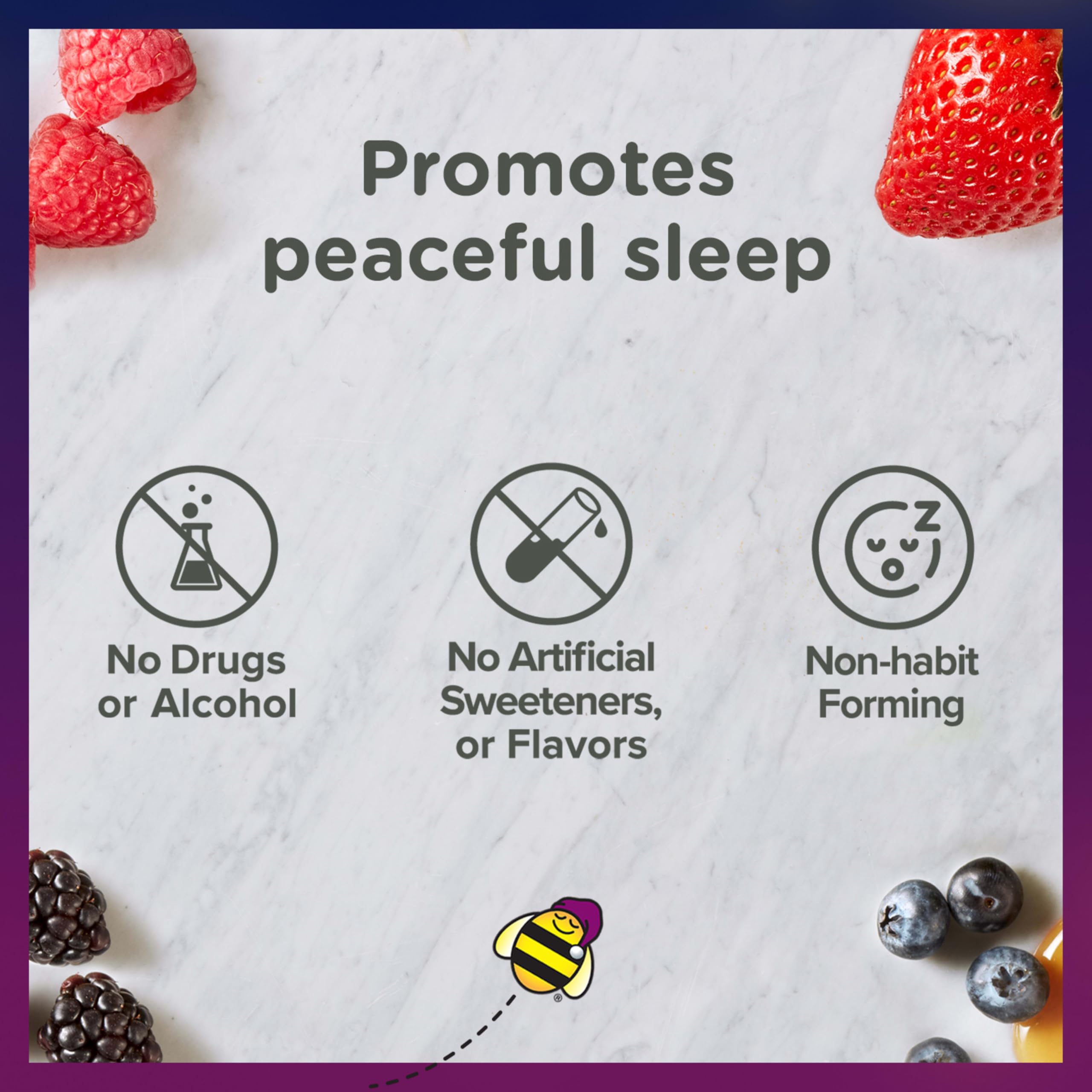 Zarbee's Kids 1mg Melatonin Chewable Tablet Drug-Free & Effective Sleep Supplement Easy to Take Natural Grape Flavor Tablets for