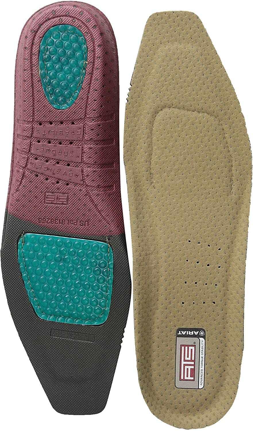ARIAT Mens ATS Square Toe Footbeds, Multicolored, 9.5 M