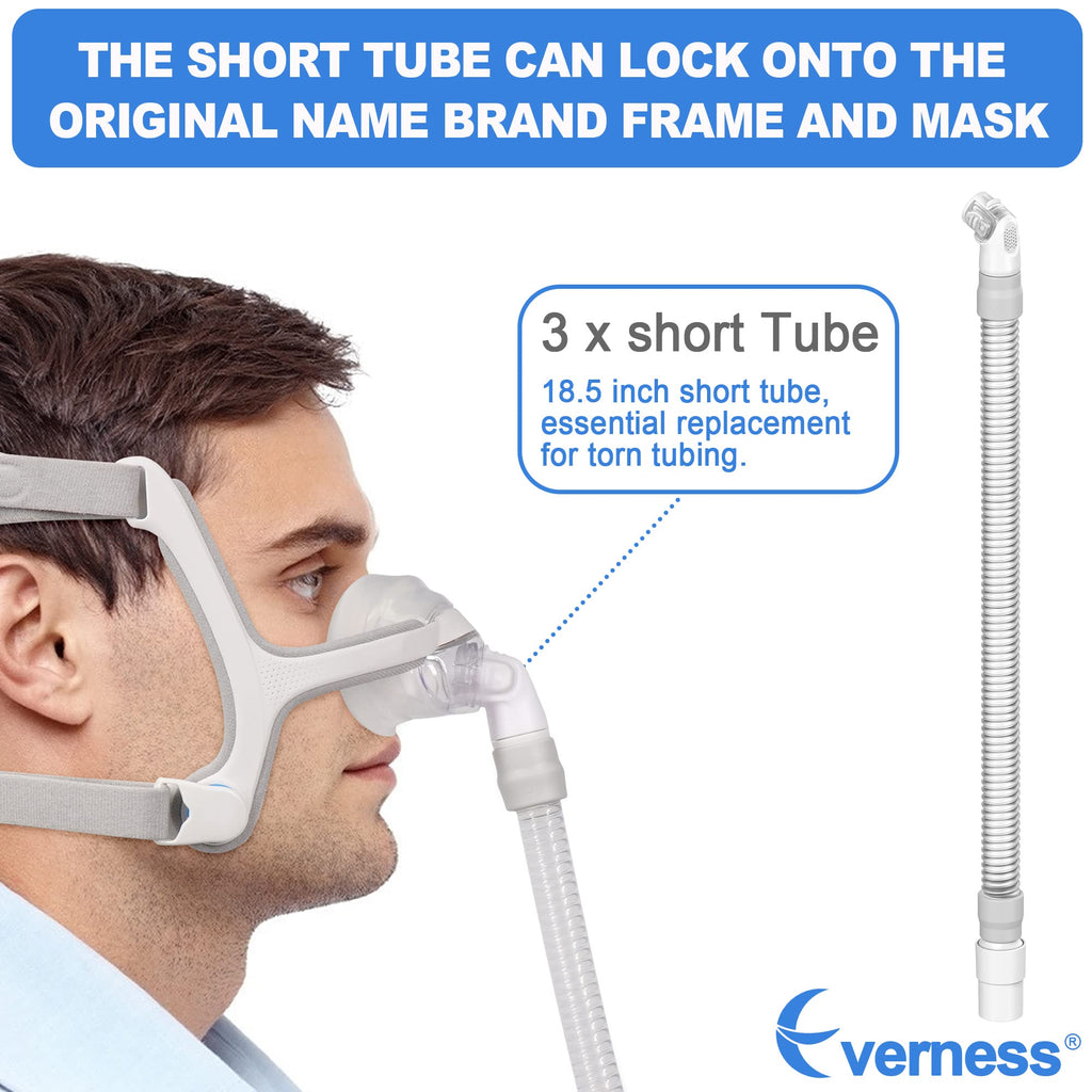3 Packs Replacement Short Hose for N20, Reduce Air Leaks & Noisy Sound, Included 3 PCS of Short Tubes, Quick-Release Elbows and