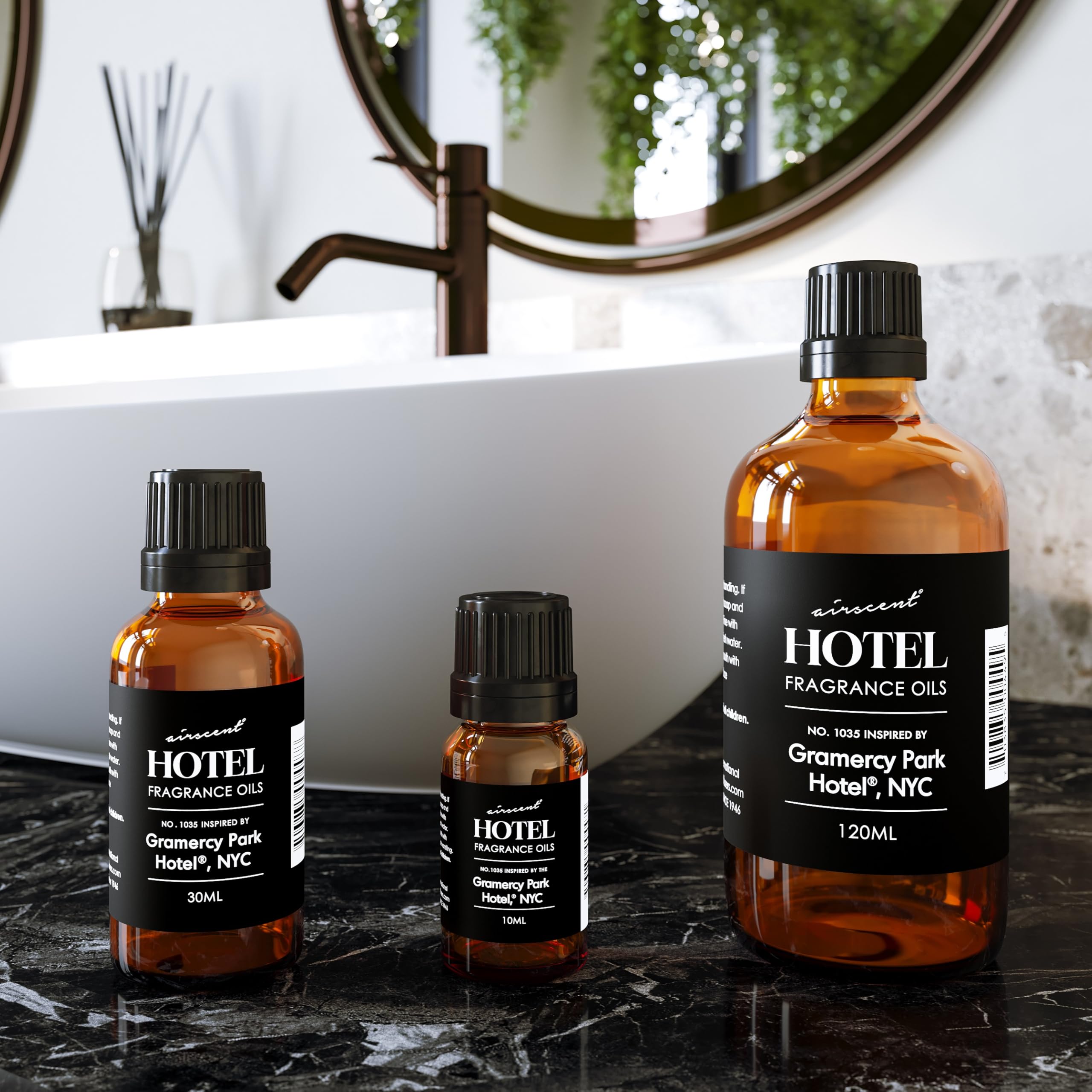 AirScent Hotel Diffuser Oil Inspired by Gramercy Parks Cade 26 Blend - Fragrance Oil No. 1035 for Ultrasonic and Waterless Diff