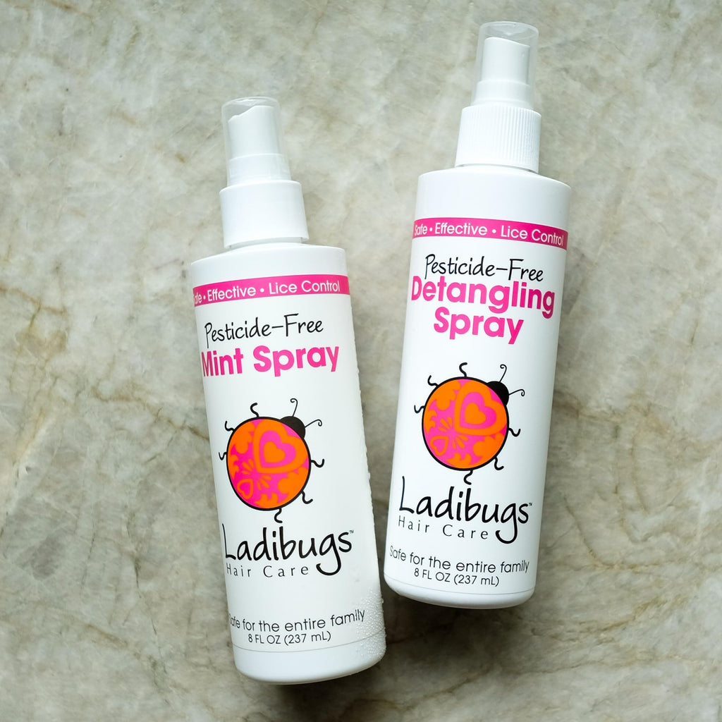 Ladibugs Detangler Spray 8oz | Best Kids Hair Detangling | Leave-in Conditioner & Head Lice Deterrent | Natural, Sulfate-Free, M
