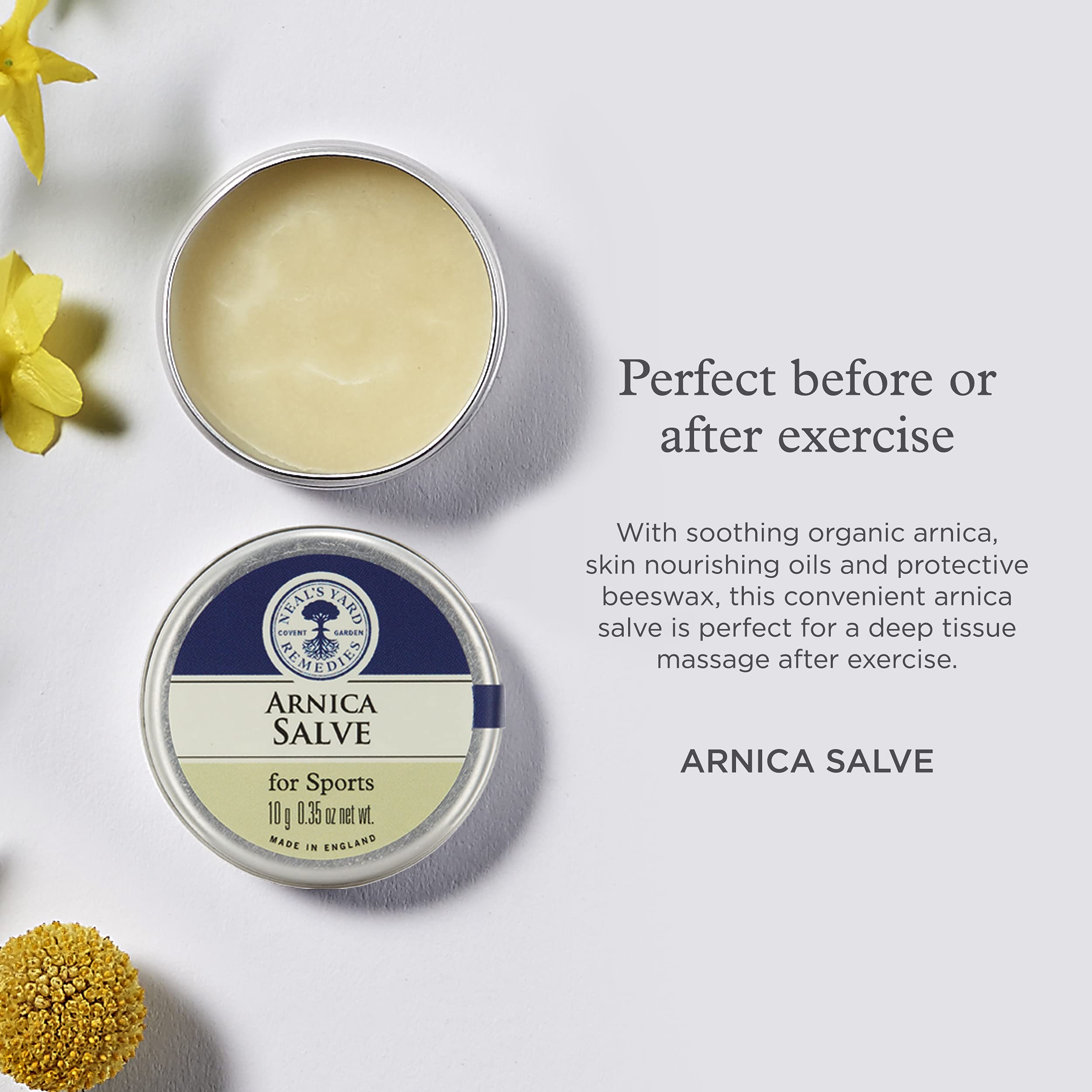 Neals Yard Arnica Salve with Nourishing Oils & Soothing Beeswax for Sore Muscles, Aches & Stiffness, Vegetarian Approved, Cruel