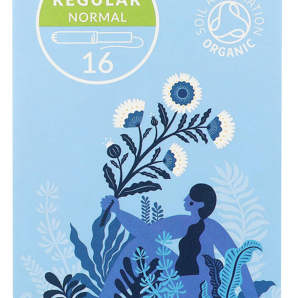 Natracare Organic Cotton Tampons with Cardboard Applicator, (1 Pack, 16 Tampons Total)