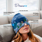 TheraICE Migraine Relief Cap, Cooling Gel Hat, Soothing Headache Ice Pack Mask Products, Face Cold Compress Head Wrap for Tensio