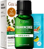 Gya Labs Organic Frankincense Essential Oil for Skin - 100% Pure Natural Organic Frankincense Oil for Face, Body Comfort & Diffu