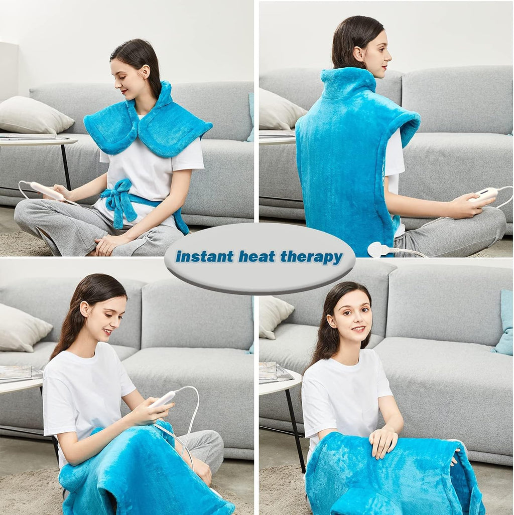 Tefici Heating Pad for Back,Birthday Gifts for Women Men Mom Dad Her Him,24 x33 Fast Heating, FSA HSA Eligible,Electric Heat