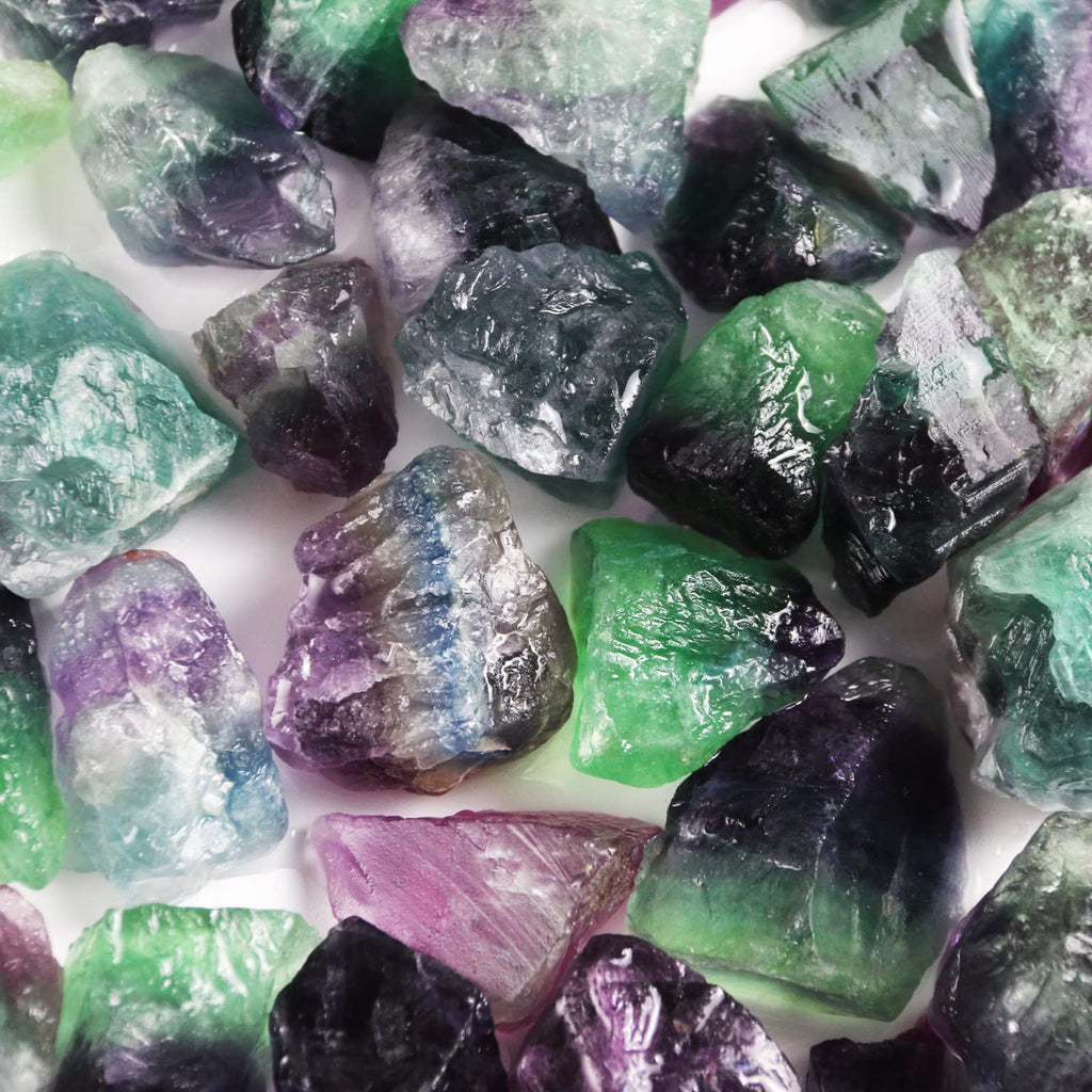 Nvzi Rainbow Flourite Crystals, Crystals and Healing Stones, Rocks for Tumbling, Raw Crystals Bulk, Amathesis Crystal, Calcite C
