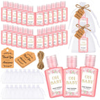 Frienda 24 Sets Baby Shower Hand Sanitizer Gift Set Travel Size Hand Sanitizers Gift Bulk Mini Sanitizer for Wedding Thank You G