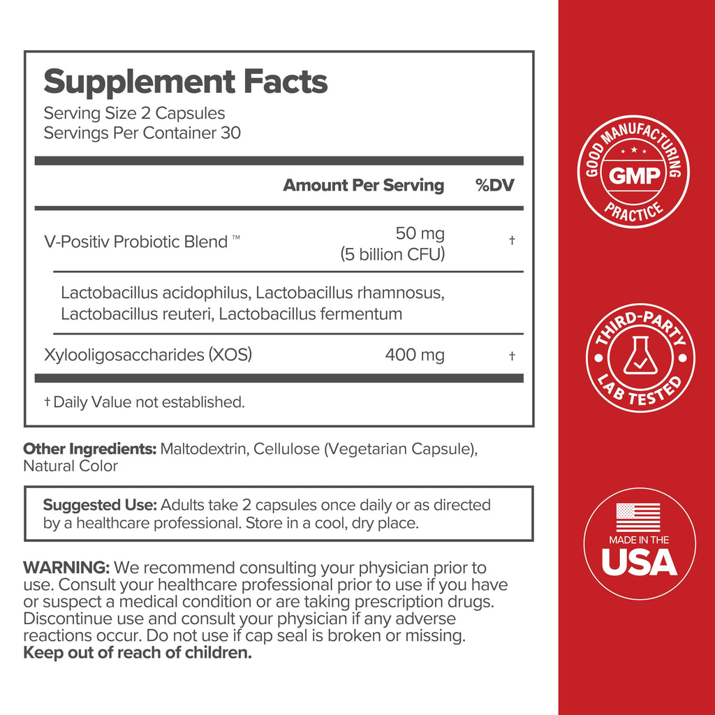 O Positiv URO Vaginal Probiotics for Women pH Balance with Prebiotics & Lactobacillus Probiotic Blend - Vaginal Health Supplemen
