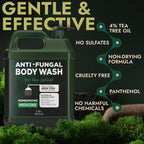 Antifungal & Antibacterial Body Wash with Tea Tree Oil | Homeopathic Medicine for Jock Itch, Athletes Foot, Ringworm, Back Acne