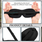 Bonuci 12 Pack Sleep Mask Blackout 3D Eye Mask for Ultralight Sleeping Night Blindfold Eye Covers with Adjustable Strap for Men